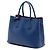 Prada Borsa doppia media in pelle Saffiano blu - vista 2