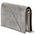 Dior Silver Metallic Patent Microcannage Diorama Wallet on Chain - view 2