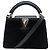 NEUE LOUIS VUITTON CAPUCINES MINI LEDER & MINK SCHULTERTASCHE Schwarz