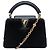 NEUE LOUIS VUITTON CAPUCINES MINI LEDER & MINK SCHULTERTASCHE Schwarz - Ansicht 5