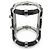 NEUES LANVIN ARMBAND MANCHETTE 16CM SCHWARZ PYTHONLEDER PALLADIUMSTAHL - Ansicht 3