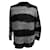 Gestreifter, abgenutzter Pullover aus grauem Acryl von Acne Studios