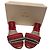 Sandali Mule in Legno a Motivo Prada in Cotone Multicolore - vista 10