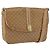 16 Céline CELINE Macadam Canvas Schultertasche PVC Beige Gold Auth AMZ561 Golden