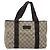 Borsa a Mano GUCCI GG Supreme PVC Argento Beige 141976 Auth YKZ182 - vista 13