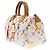 Borsa LOUIS VUITTON Speedy in Tela Bianca - 103457 Bianco - vista 5
