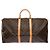 Borsa LOUIS VUITTON Keepall in Tela Marrone - 103439 - vista 3