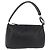 Borsa a mano in pelle nera e argento autentica BURBERRY 174706A Nero