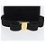 Borsa a mano Salvatore Ferragamo Vala in suede 2 in 1 nera e oro Auth gh1949 Nero D'oro - vista 7