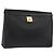 Céline Borsa a mano CELINE in pelle nera e oro Auth 174310 Nero D'oro