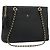 BALLY Borsa a Spalla a Catena Pelle Nera Oro Auth BSZ498 Nero D'oro