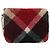 Autre Marque BORSO A SPALLA CB CHECK BLUE LABEL CRESTBRIDGE IN NYLON LANA ORO ROSSO Auth 174651A D'oro - vista 13