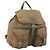 PRADA Backpack Nylon Khaki Silver Auth YKZ1086 Silvery