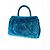 Trendy CC Chanel Shearling-Tasche mit Lammlederverzierungen Dunkelblau - Ansicht 2