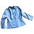 Autre Marque Blaue Lederjacke im Military Look