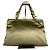 Vintage Prada Klapphandtasche Grün Gold