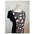 Vintage Courreges abstraktes Kleid schwarz rosa M - Ansicht 15