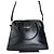 Vintage Courreges 2-Wege geriffelter Lederhandtasche schwarz