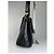 Vintage Courreges 2-Wege geriffelter Lederhandtasche schwarz - Ansicht 9
