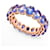 Autre Marque 14-karat rose gold eternity ring with 17 oval tanzanites Pink Purple  - view 1