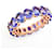 Autre Marque 14-karat rose gold eternity ring with 17 oval tanzanites Pink Purple  - view 2