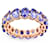 Autre Marque 14-karat rose gold eternity ring with 17 oval tanzanites Pink Purple  - view 3