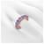 Autre Marque 14-karat rose gold eternity ring with 17 oval tanzanites Pink Purple  - view 5