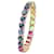 Autre Marque 14-karat yellow gold ring with blue sapphires, pink rubies, and green tsavorites Red  - view 1