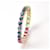 Autre Marque 14-karat yellow gold ring with blue sapphires, pink rubies, and green tsavorites Red  - view 2