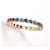 Autre Marque 14-karat yellow gold ring with blue sapphires, pink rubies, and green tsavorites Red  - view 6