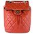 Autre Marque Chanel Rucksack aus Lammleder Schwarz Weiß Orange Marineblau
