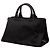 Prada Black Canvas Canapa Logo Tote Schwarz - Ansicht 2