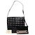 Borsa a spalla in pelle perforata nera Prada Nero - vista 7