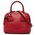 Bolsa de couro vermelho GG Charm da Gucci, mini, em forma de cúpula