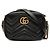 Gucci Mini GG Marmont in pelle nera matelassé a tracolla Nero