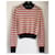 Suéter de punto a rayas Chanel Negro Rosa Blanco Amarillo  - vista 2