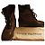 Stivali Louis Vuitton in pelle e camoscio marrone