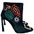 Roger Vivier Lederstiefeletten mit Blumenmuster schwarz Mehrfarben