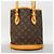 Borsa Tote Bucket PM Monogram Louis Vuitton Marrone - vista 11
