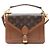 Borsa a spalla bifacciale in tela Monogram e pelle di vitello Louis Vuitton Marrone - vista 3