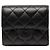 Carteira Trifold em Couro de Cordeiro Matelassé Chanel Preto