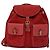 Gucci Vintage Bamboo Suede and Leather Rosso