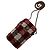 Borsa a tracolla in tweed Chanel Nero Bianco Rosso D'oro