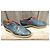 Autre Marque Scarpe Derby Botti Uomo in Pelle Intrecciata Blu Verde - vista 2