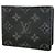 Slender Louis Vuitton Monogram Eclipse Bi-Fold Wallet Black