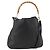 Borsa a Spalla in Pelle Gucci Bamboo 2way Nera Oro 001 0166 1577 Auth YKZ947 Nero D'oro