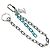 PORTACHIAVI A FORMA DI LV LOUIS VUITTON metallo tono argento MP2619 LV Auth BAZ740M