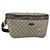 Borsa a tracolla GUCCI GG Supreme in PVC Beige Oro 211110 Auth AMZ560