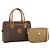 Céline Borsa a mano in tela Macadam CELINE PVC 2 pezzi Marrone Beige Auth ka3848