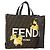 FENDI Pokemon Dragonite Fragment Zucca Canvas Tasche 2way Schwarz Braun Auth ka3850SM
